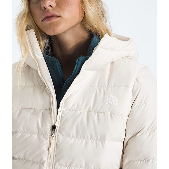 North Face Parka Aconcagua NEW Hooded Down Fill White Dune Women’s size Medium - Picture 2 of 14